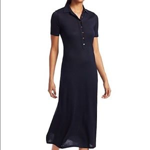Rag & Bone Navy Lyocell Rower Polo Midi Dress